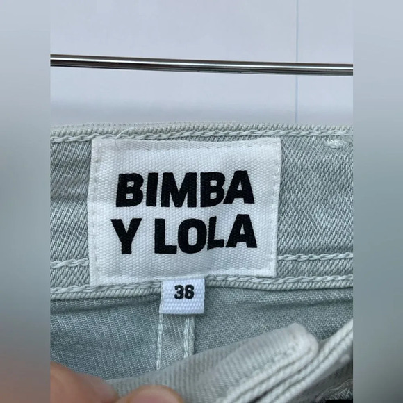 BIMBA Y LOLA CULOTTE - MINT GREEN HIGH RISE JEANS size 36/6 - Picture 7 of 16